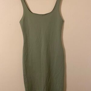 New NWT Zara Sage Green T-Shirt Dress Size Large‎